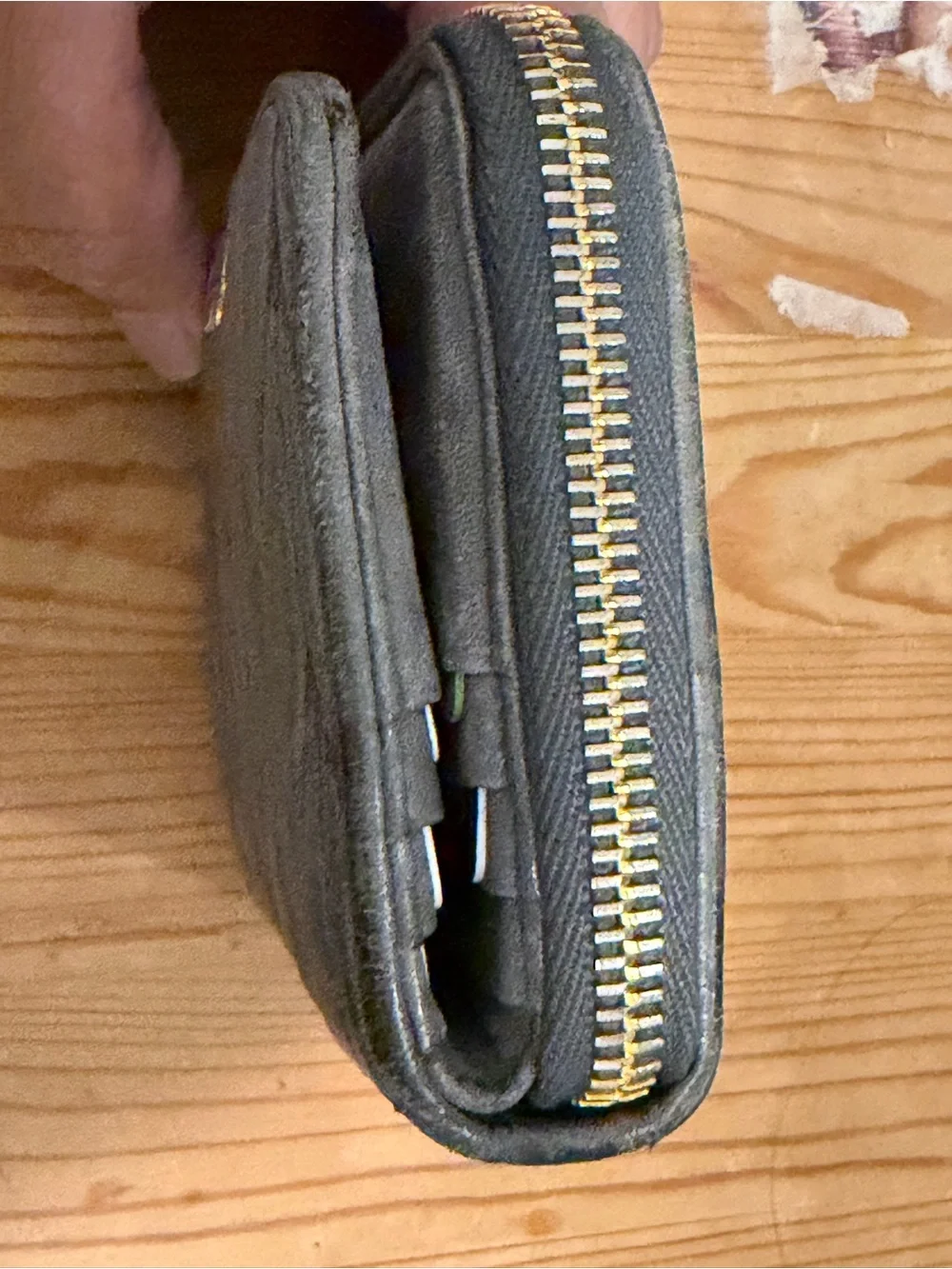 Authentic Miu Miu Matelassé Zip Around Wallet Marmo Grey w/ Receipt & Auth Card - Picture 7 of 14